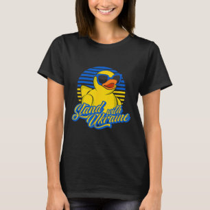 Ukraine Unterstützen Gummiente Ukrainische Flagge T-Shirt