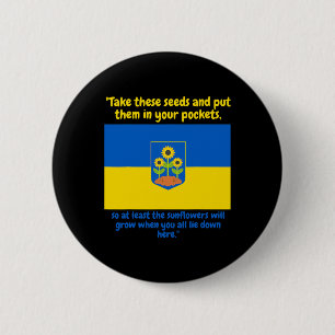 Ukraine Unterstützen Sonnenblume Pur Diese Samen I Button