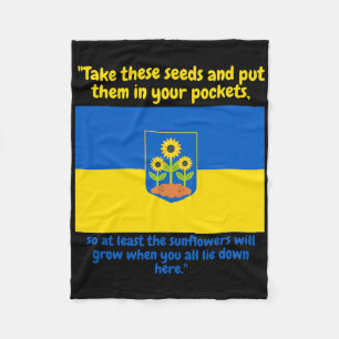 Ukraine Unterstützen Sonnenblume Pur Diese Samen I Fleecedecke
