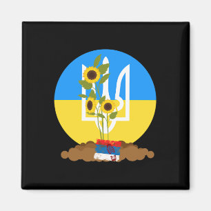 Ukraine Unterstützen Sonnenblumenkerne Steht Mit U Magnet