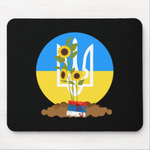 Ukraine Unterstützer Sonnenblumenkerne Steht mit d Mousepad