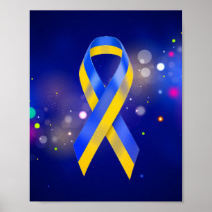 Ukraine unterstützt blaugelbes Sensibilisierungsba Poster
