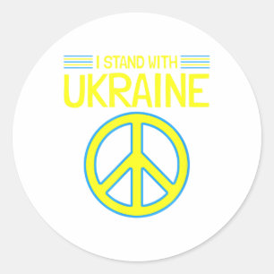 Ukraine Unterstützung der Ukraine Anti-Kriegsverbr Runder Aufkleber