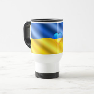 Ukraine - Unterstützung - Frieden - ukrainische Fl Reisebecher