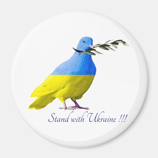 Ukraine Unterstützung .Ich stehe mit der Ukraine!! Magnet (Vorne)