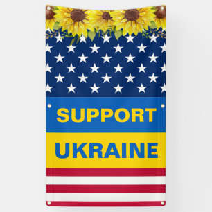 Ukraine USA Amerikanische Sonnenblumen Unterstütz Banner