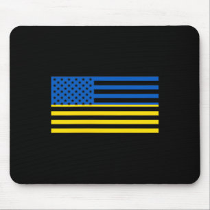 Ukraine USA-Flagge Ukrainischer Amerikanischer Bür Mousepad