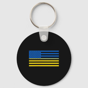 Ukraine USA-Flagge Ukrainischer Amerikanischer Bür Schlüsselanhänger