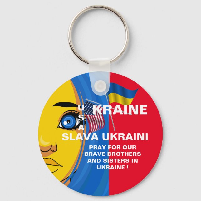 UKRAINE USA SCHLÜSSELANHÄNGER (Vorderseite)