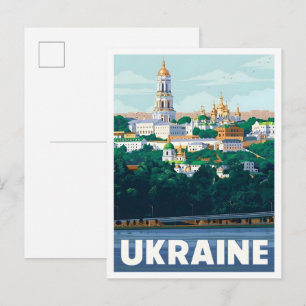 Ukraine Vintage Art Reise Postkarte
