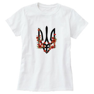 UKRAINE. Wappen. Dreizack. Tryzub. T-Shirt