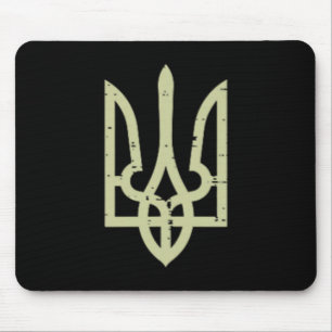 Ukraine-Wappen Dreizack Ukrainisches Symbol Tryzub Mousepad