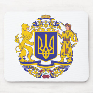 Ukraine-Wappen Mousepad