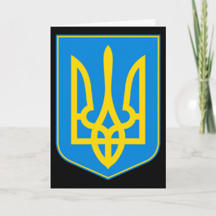 Ukraine-Wappen-Symbol-Unterstützung Blau Gelb  Karte