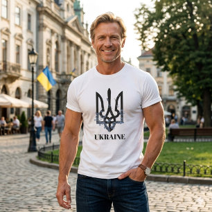 UKRAINE. Wappen. Tri-Blend-Shirt T-Shirt