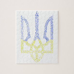 Ukraine-Wappen-Trident-Trendsub-Spiralmuster