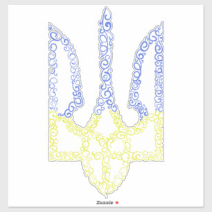 Ukraine-Wappen-Trident-Trendsub-Spiralmuster Aufkleber
