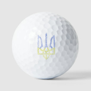 Ukraine-Wappen-Trident-Trendsub-Spiralmuster Golfball