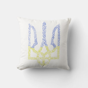 Ukraine-Wappen-Trident-Trendsub-Spiralmuster Kissen