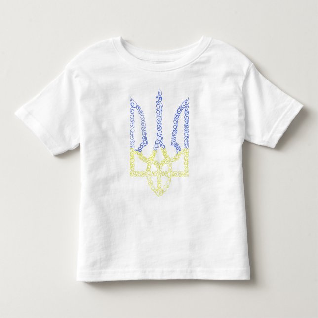 Ukraine-Wappen-Trident-Trendsub-Spiralmuster Kleinkind T-shirt (Vorderseite)
