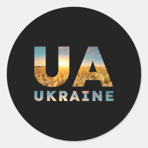 Ukraine Wappen Ukrainische Freiheit Stylisches Des Runder Aufkleber