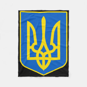 Ukraine-Wappen zeigen ukrainischen Stolz Tryzub L Fleecedecke