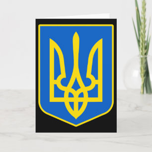 Ukraine Wappen zeigt ukrainischen Stolz Tryzub L Karte