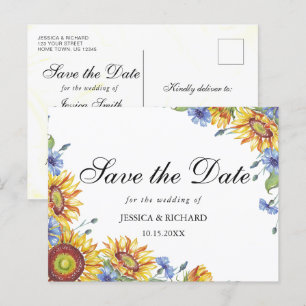 Ukraine Wasserfarbe Save the Date Postkarte