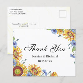 Ukraine Wasserfarbe Vielen Dank Postcard Postkarte