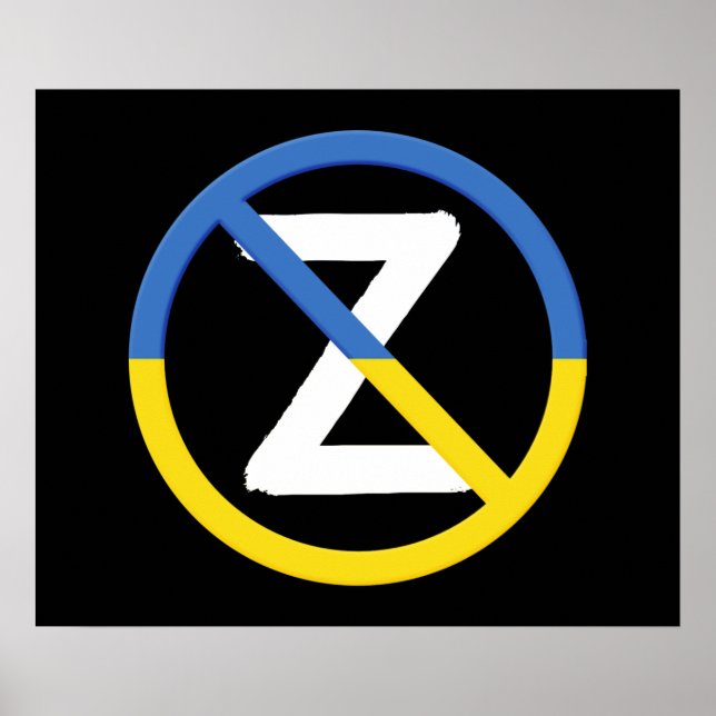 Ukraine-Widerstandssymbol I im Stand mit Ukraine Poster (Vorne)