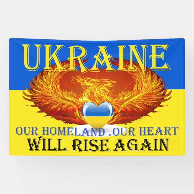 UKRAINE WIRD AUFERSTEHEN BANNER (Horizontal)