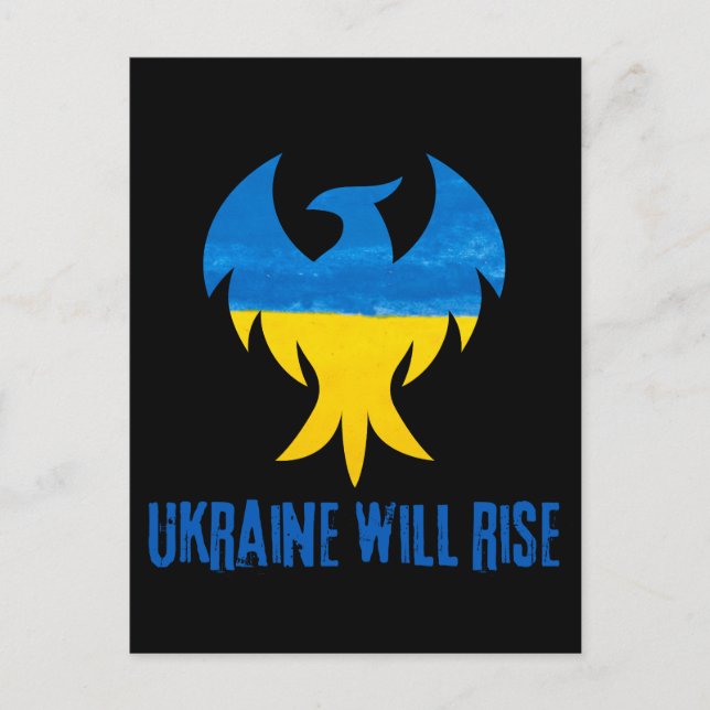 Ukraine wird Phoenix aufziehen Postkarte (Vorderseite)