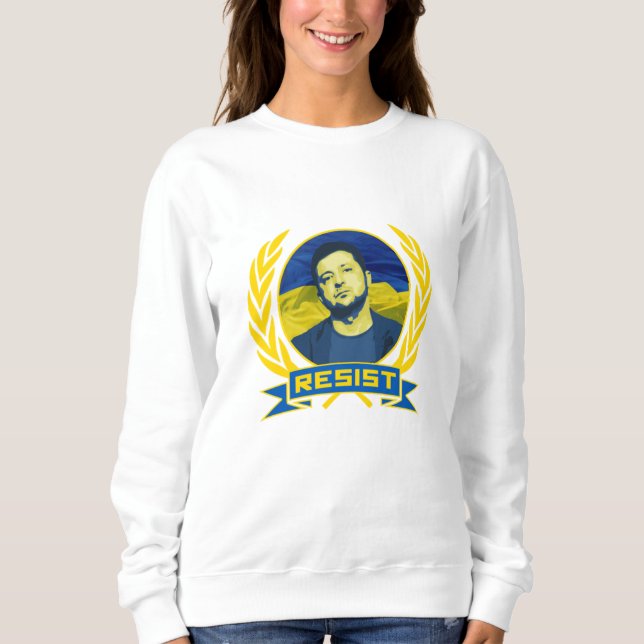 Ukraine Zelensky Resist Sweatshirt (Vorderseite)