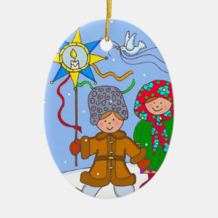 Ukrainer ChristmasCarollers Keramikornament