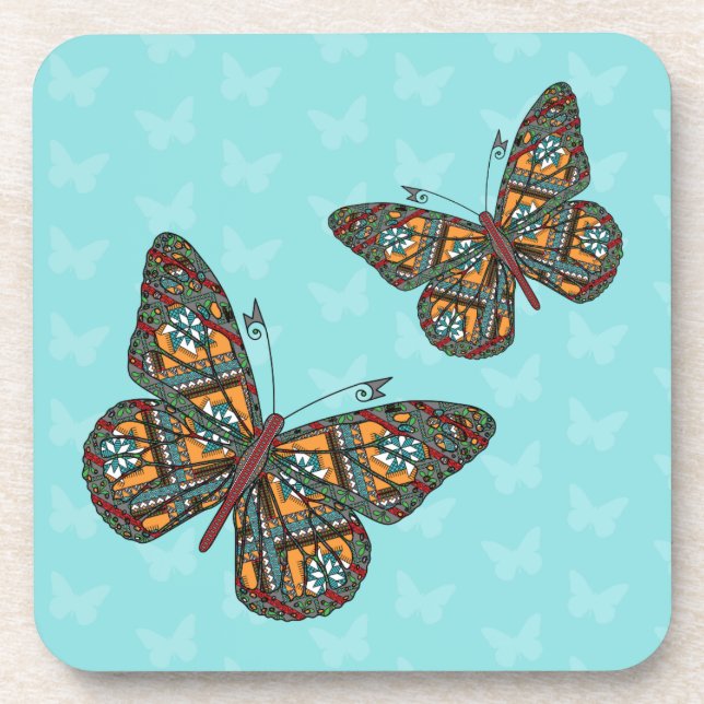 Ukrainer Monarch Square Coaster Getränkeuntersetzer (Vorderseite)