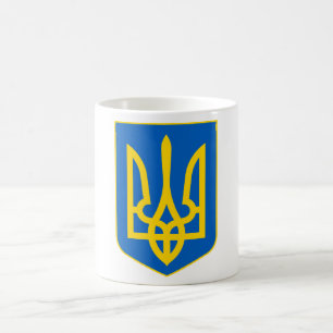 Ukrainer Tryzub Blau u. GoldTasse Kaffeetasse