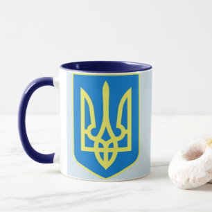 Ukrainer Tryzub Tassen-Blau/Marine Tasse