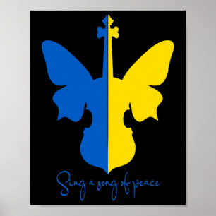 Ukrainian Butterfly Violine Frieden In Der Ukraine Poster