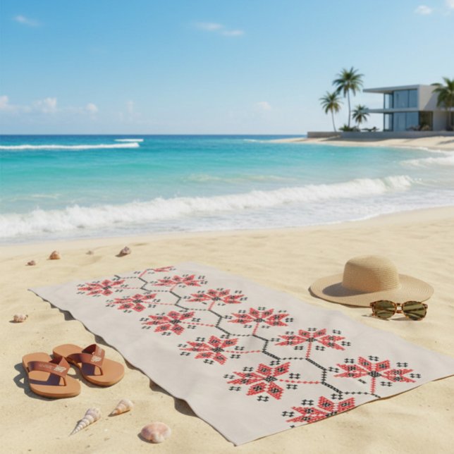 Ukrainian Embroidery Floral Folk Art  Strandtuch (Von Creator hochgeladen)