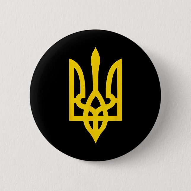 Ukrainian Flag Crest Symbol Logo Ukraine  Button (Vorderseite)
