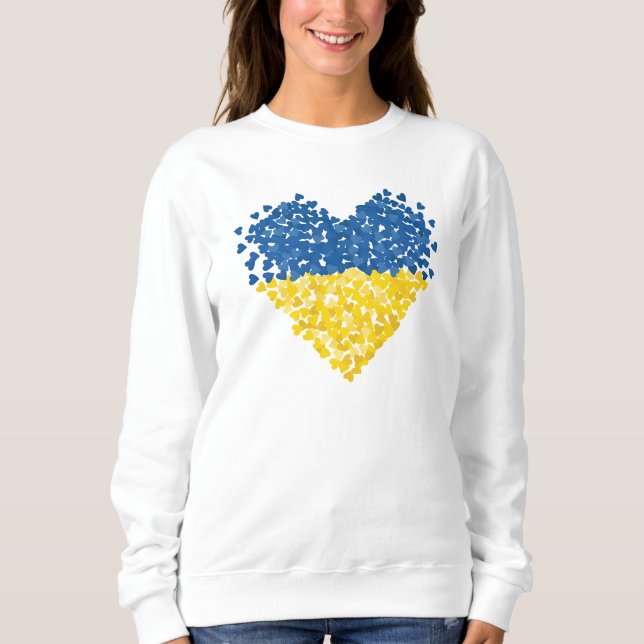 Ukrainian flag. Love to Ukraine. Support.  Sweatshirt (Vorderseite)