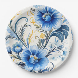 Ukrainian folk art pattern pappteller