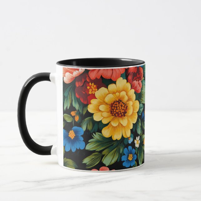 Ukrainian folk art pattern tasse (Links)