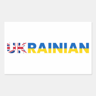 UKrainian Supporter Rechteckiger Aufkleber