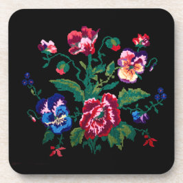 Ukrainian traditional vushuvanka folk art pattern getränkeuntersetzer