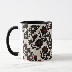 Ukrainianische traditionelle Vushuvanka-Volkskunst Tasse