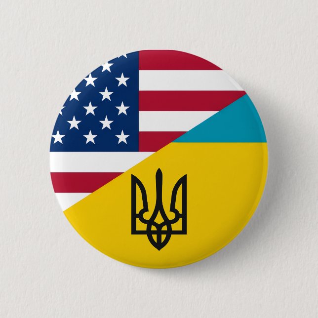 Ukrainisch-Amerikanisch  Button (Vorderseite)