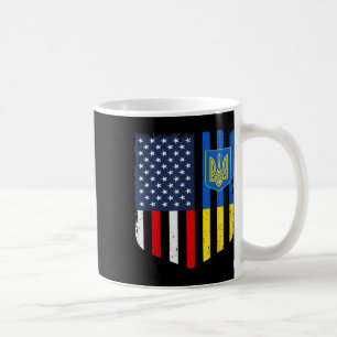Ukrainisch-Amerikanische Flagge Ukraine USA Amerik Kaffeetasse