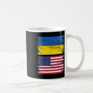 Ukrainisch-Amerikanische Flagge Ukraine USA Amerik Kaffeetasse