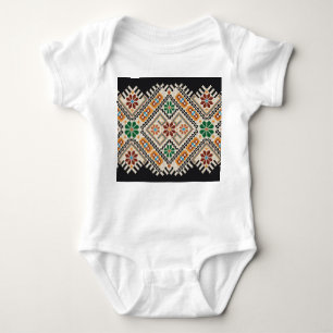 Ukrainisch Cross-Stitch: Ethnisch handgefertigte M Baby Strampler